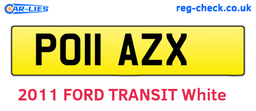 PO11AZX are the vehicle registration plates.