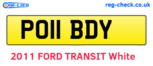 PO11BDY are the vehicle registration plates.