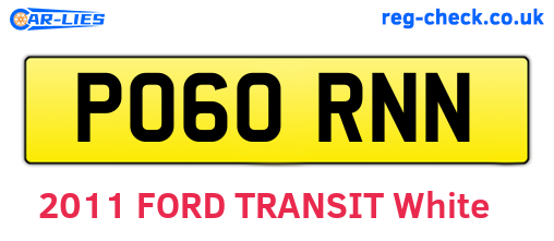 PO60RNN are the vehicle registration plates.