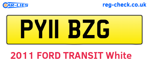 PY11BZG are the vehicle registration plates.