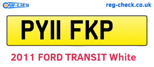PY11FKP are the vehicle registration plates.