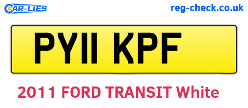 PY11KPF are the vehicle registration plates.