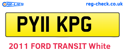 PY11KPG are the vehicle registration plates.