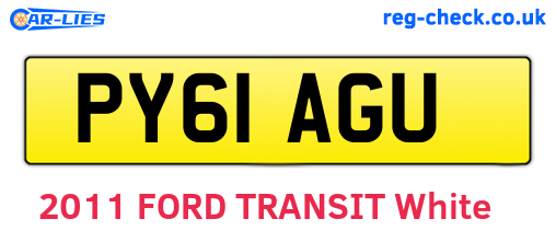 PY61AGU are the vehicle registration plates.