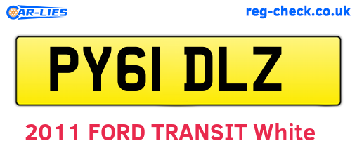 PY61DLZ are the vehicle registration plates.