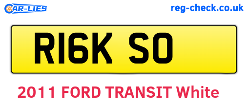 R16KSO are the vehicle registration plates.