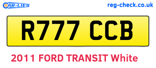 R777CCB are the vehicle registration plates.
