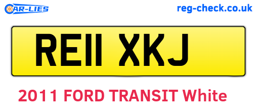 RE11XKJ are the vehicle registration plates.