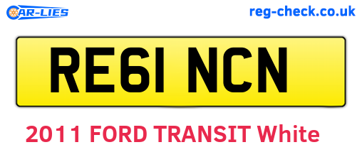 RE61NCN are the vehicle registration plates.