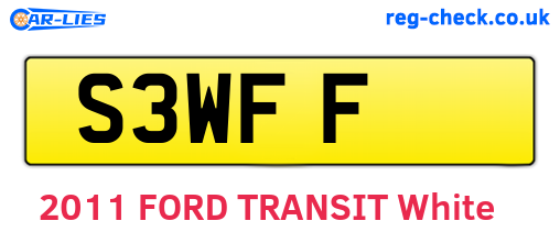 S3WFF are the vehicle registration plates.