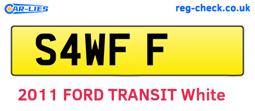 S4WFF are the vehicle registration plates.