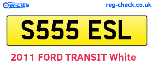 S555ESL are the vehicle registration plates.