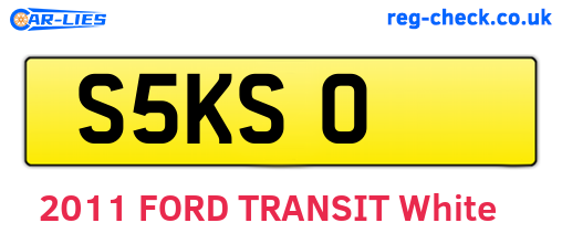 S5KSO are the vehicle registration plates.