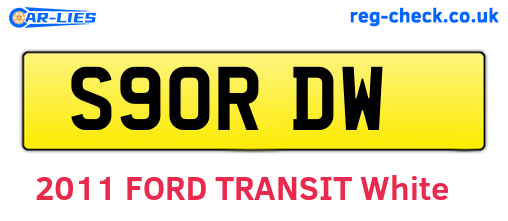 S90RDW are the vehicle registration plates.