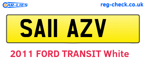 SA11AZV are the vehicle registration plates.
