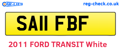 SA11FBF are the vehicle registration plates.