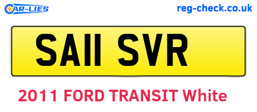 SA11SVR are the vehicle registration plates.