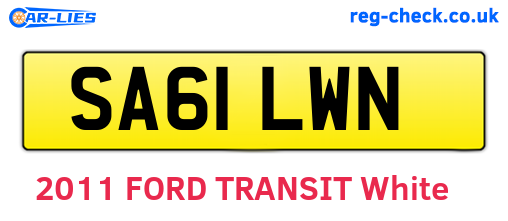SA61LWN are the vehicle registration plates.