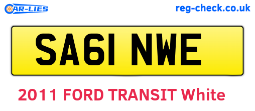 SA61NWE are the vehicle registration plates.