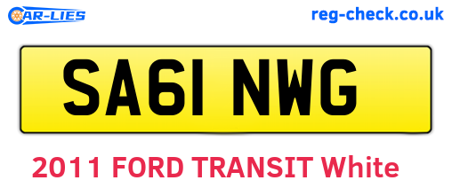 SA61NWG are the vehicle registration plates.