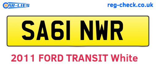 SA61NWR are the vehicle registration plates.