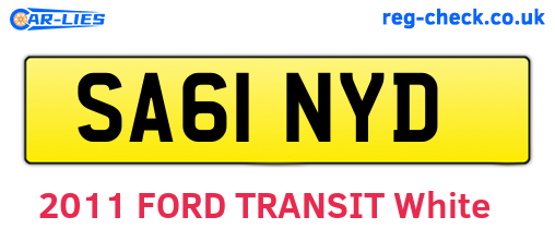 SA61NYD are the vehicle registration plates.