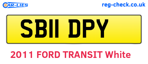 SB11DPY are the vehicle registration plates.