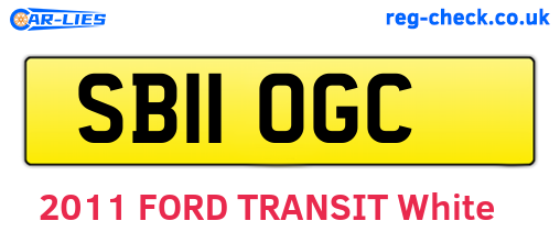 SB11OGC are the vehicle registration plates.