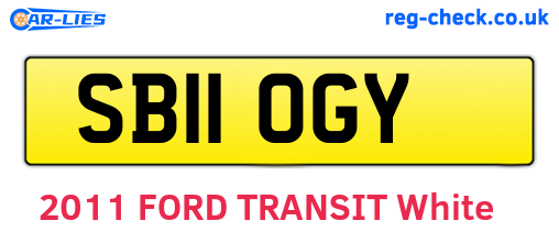 SB11OGY are the vehicle registration plates.
