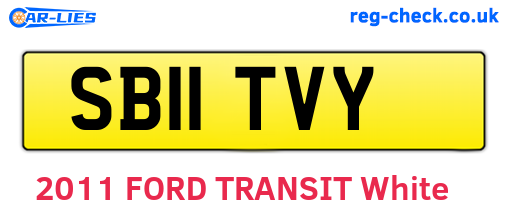 SB11TVY are the vehicle registration plates.