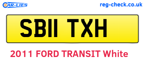 SB11TXH are the vehicle registration plates.