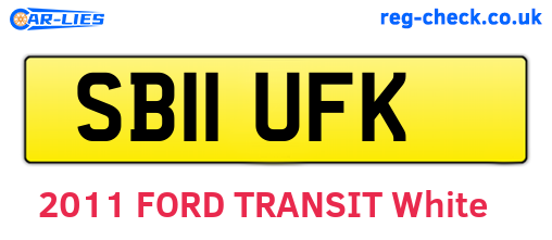 SB11UFK are the vehicle registration plates.