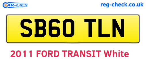 SB60TLN are the vehicle registration plates.