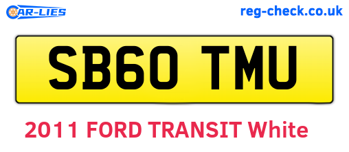 SB60TMU are the vehicle registration plates.