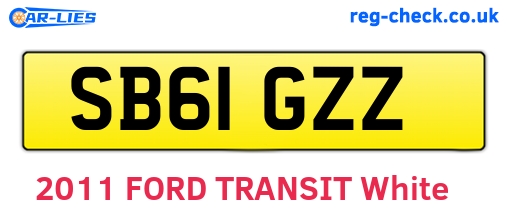 SB61GZZ are the vehicle registration plates.