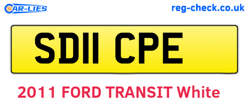 SD11CPE are the vehicle registration plates.