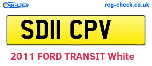 SD11CPV are the vehicle registration plates.