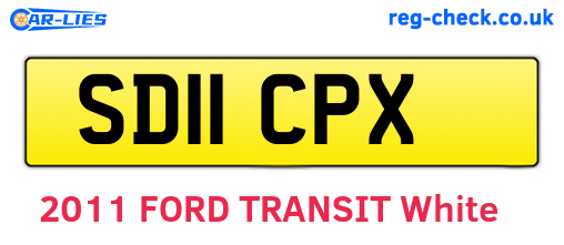 SD11CPX are the vehicle registration plates.