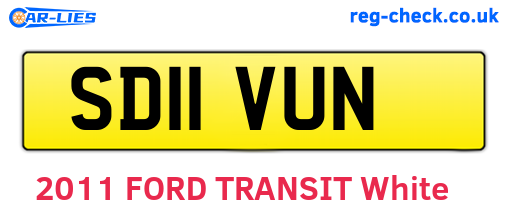 SD11VUN are the vehicle registration plates.