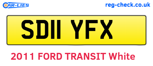 SD11YFX are the vehicle registration plates.