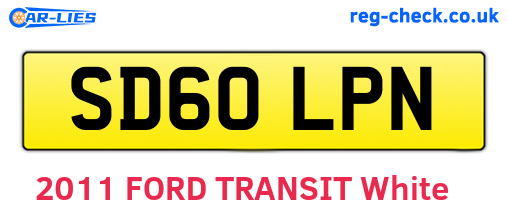 SD60LPN are the vehicle registration plates.