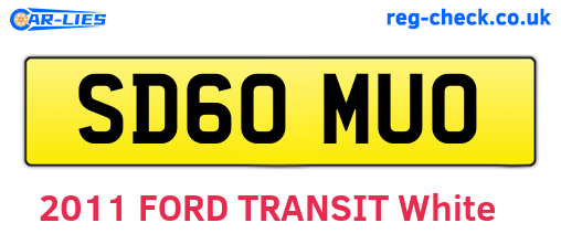 SD60MUO are the vehicle registration plates.