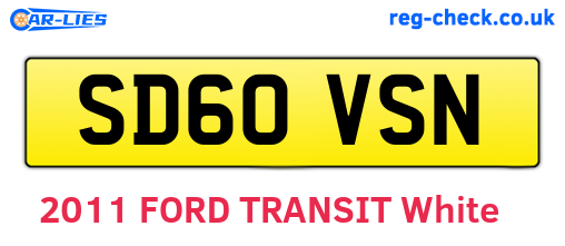 SD60VSN are the vehicle registration plates.