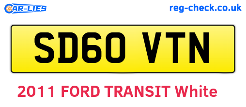 SD60VTN are the vehicle registration plates.