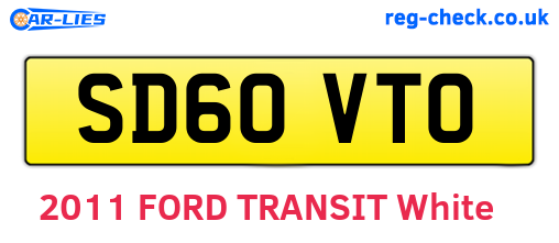 SD60VTO are the vehicle registration plates.