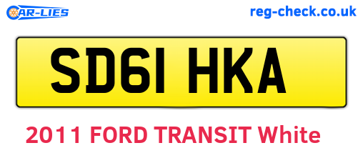 SD61HKA are the vehicle registration plates.