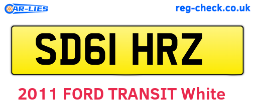 SD61HRZ are the vehicle registration plates.