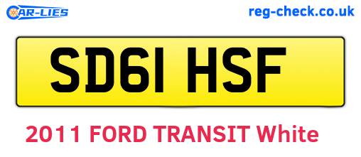 SD61HSF are the vehicle registration plates.