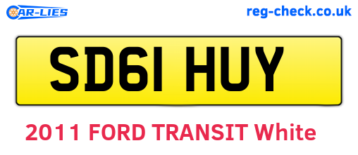 SD61HUY are the vehicle registration plates.