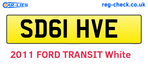 SD61HVE are the vehicle registration plates.